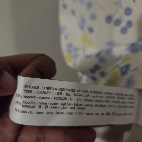 Zara Women's White Floral Sleeveless Mini Dress. Size L Coquette Babydoll Y2k - Picture 9 of 9